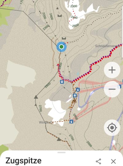 Zugspitze in Organic Maps