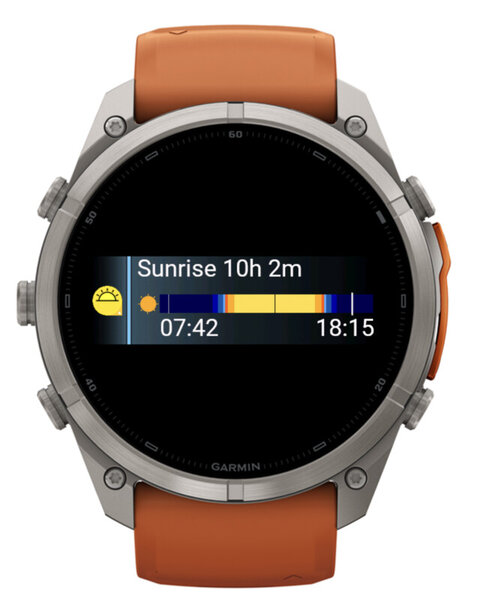 SunCalc glance: countdown to sunrise and a twilight bar